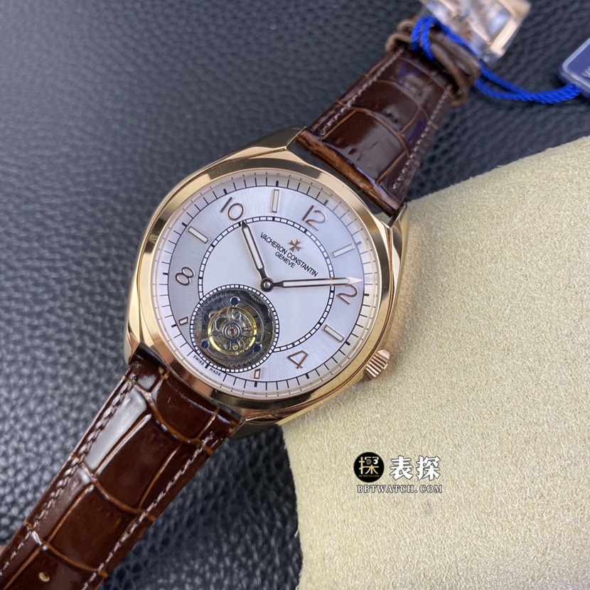 TFL factory Vacheron Constantin top-tier watch men's silver dialtourbillonleather strap picture and price front live photo