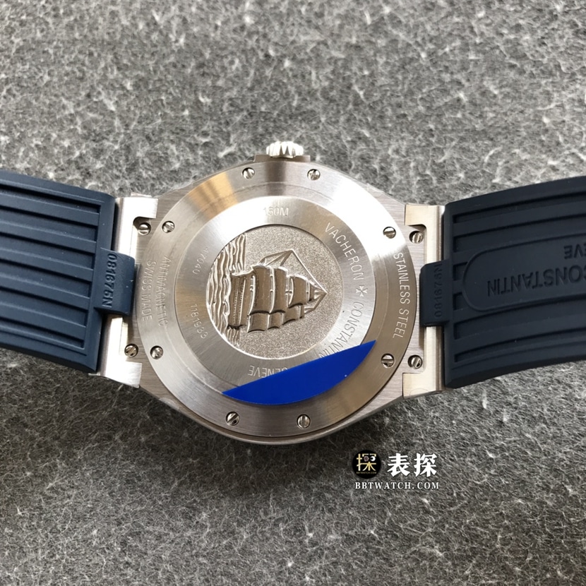 MKS FactoryVacheron Constantin top-tier watch men's black dial rubber model pictures and prices caseback live photo
