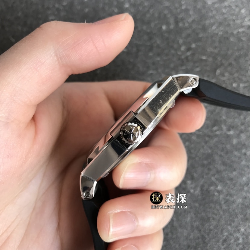 MKS FactoryVacheron Constantin watch men's black dial rubber model pictures and prices side live photo