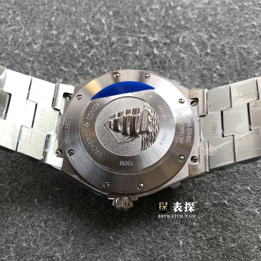MKSVacheron Constantin watch men's white dialsteel bracelet pictures and prices caseback live photo