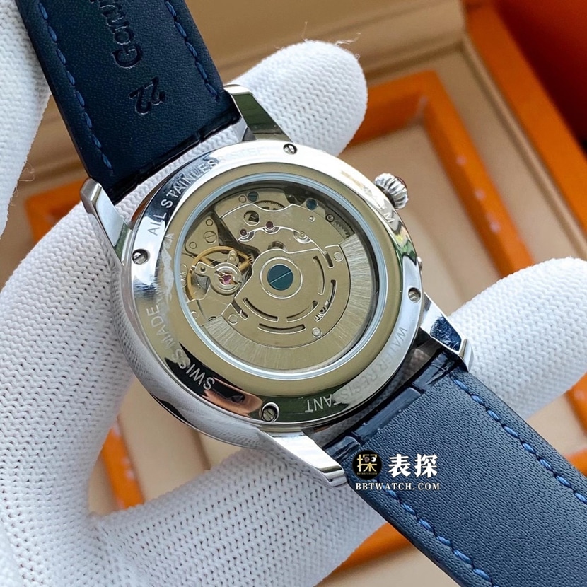 Vacheron Constantin Traditionnelle Top Watch, Men's White Dial Moon Phase Leather Strap, Actual Photos and Price, Back View