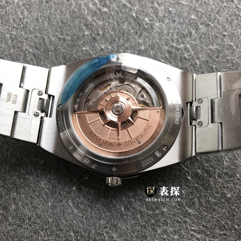 XF factory Vacheron Constantin top-tier watch men's blue dialsteel bracelet model pictures and prices caseback live photo