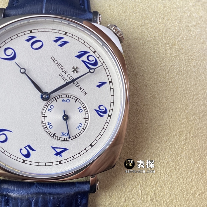 AI factory Vacheron Constantin historical masterpiece watch men's silver white dial crooked neck leather strap model pictures and prices front live photo