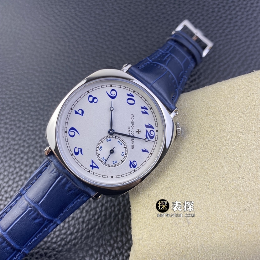 AI factory Vacheron Constantin historical masterpiece watch men's silver white dial crooked neck leather strap model pictures and prices front live photo