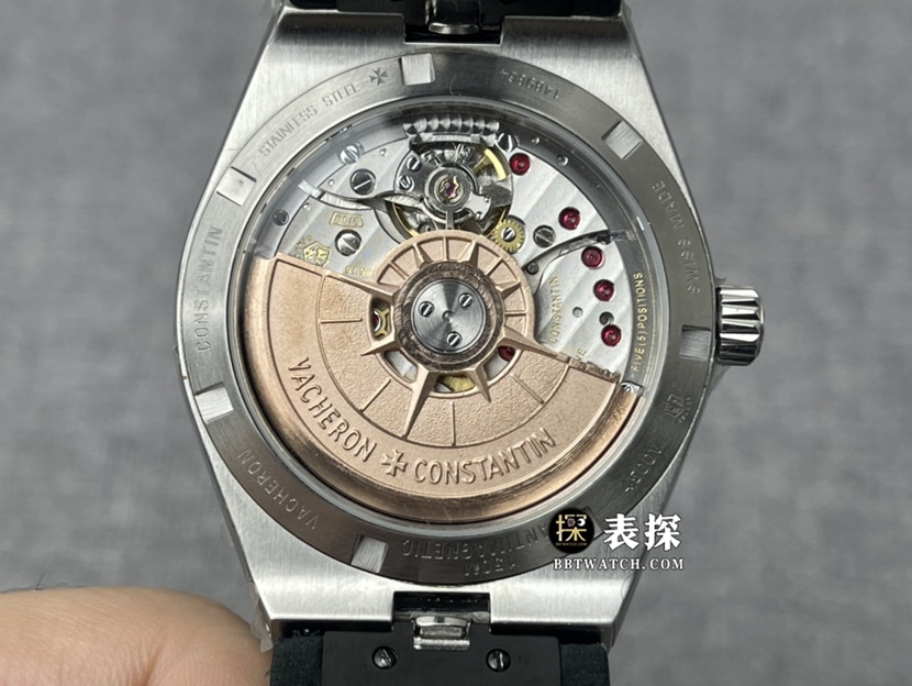 8F factory Vacheron Constantin top-tier high-quality watch men's blue dialleather strap model pictures and prices caseback live photo