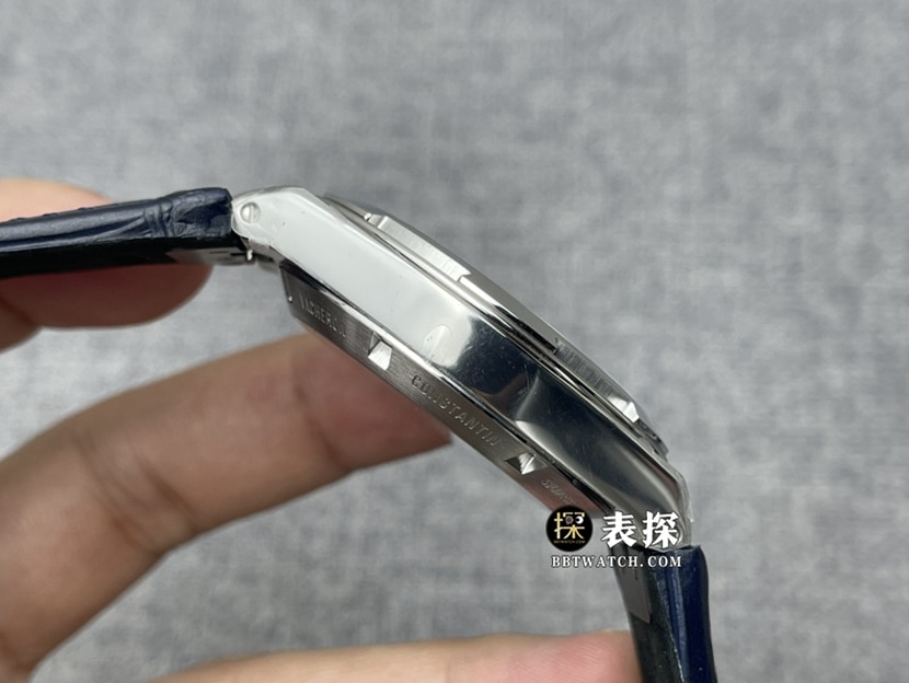 8F factory Vacheron Constantin top-tier high-quality watch men's blue dialleather strap model pictures and prices side live photo