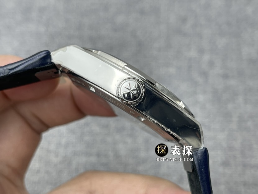 8F factory Vacheron Constantin top-tier watch men's blue dialtourbillonleather strap model pictures and prices side live photo
