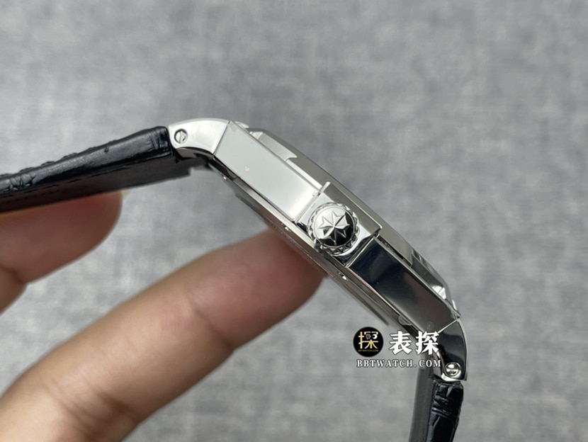 8F factory Vacheron Constantin top-tier watch men's black dialleather strap model pictures and prices side live photo