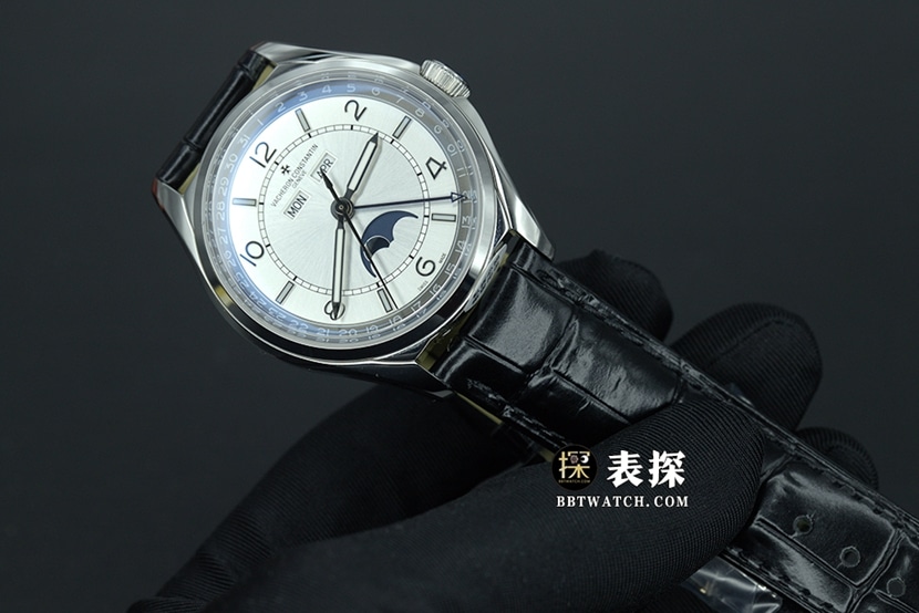 Vacheron Constantin FiftySix top watch men's milky gray dial moon phase leather strap model pictures and price overall real shot images