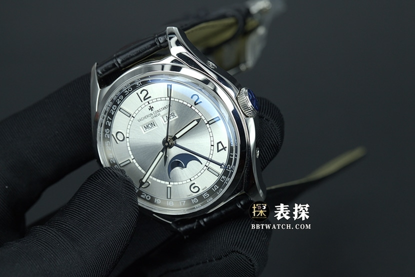 Vacheron Constantin FiftySix top watch men's milky gray dial moon phase leather strap model pictures and price overall real shot images