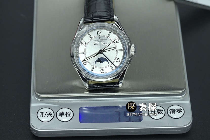 Vacheron Constantin Fifty-Six top watch men's milky gray dial moon phase leather strap model pictures and price weight real shot pictures