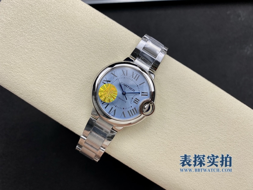 top-tier replicaCartier33mm new color ice blue balloon mechanical model front