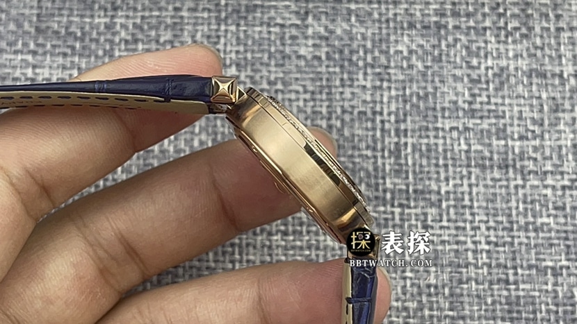 AF FactoryCartier Pasha watch women's silver white dial diamond leather strap model pictures and prices side live photo