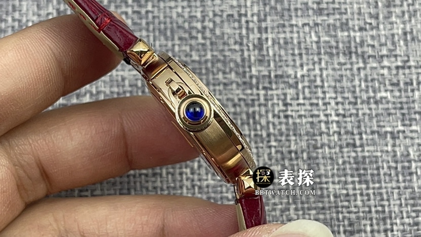 AF FactoryCartier Pasha watch ladies white dial diamond leather strap model pictures and prices side live photo