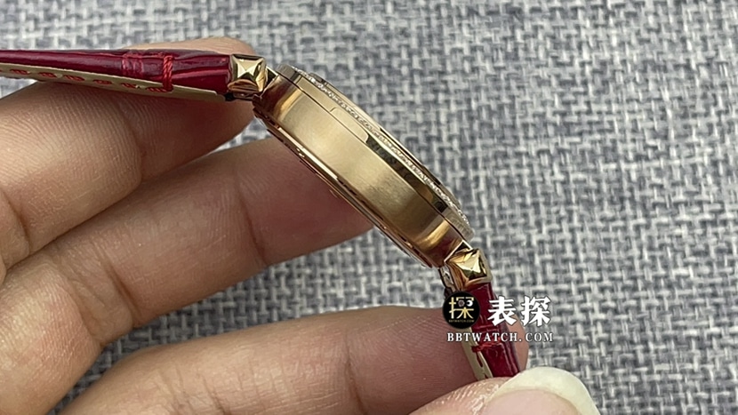 AF FactoryCartier Pasha watch ladies white dial diamond leather strap model pictures and prices side live photo