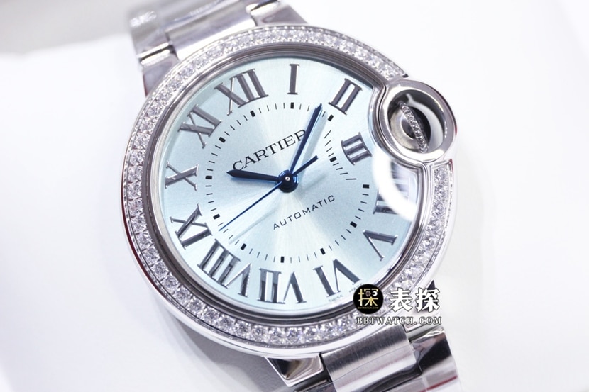GTG factory Cartier blue balloon top-tier watch ladies blue dial diamond steel bracelet model pictures and prices front live photo