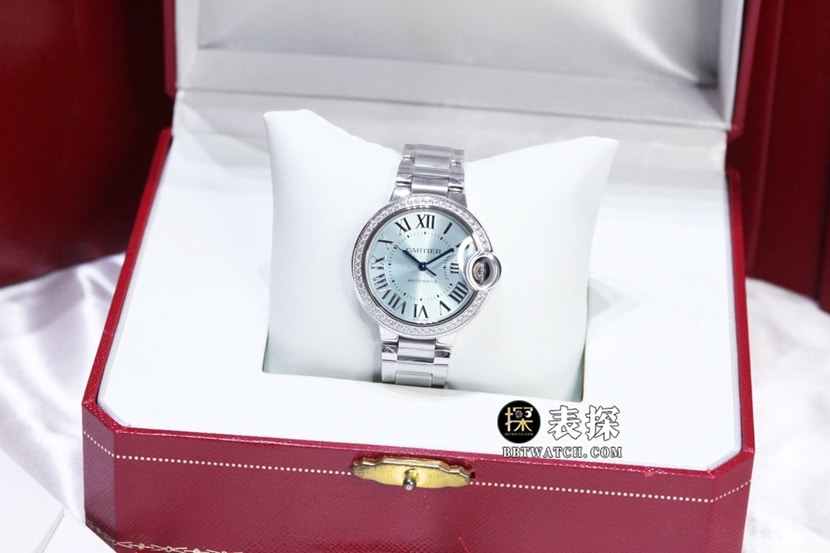 GTG factory Cartier blue balloon top-tier watch ladies blue dial diamond steel bracelet model pictures and prices front live photo