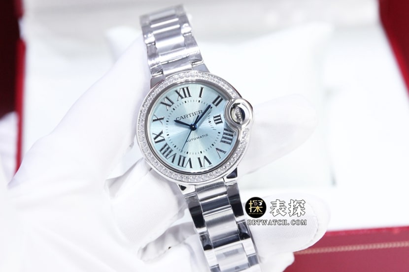 GTG factory Cartier blue balloon top-tier watch ladies blue dial diamond steel bracelet model pictures and prices front live photo