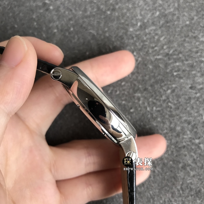 BBR factory CartierW1556216super watch men's silver gray plate tourbillonleather strap model picture and price side live photo