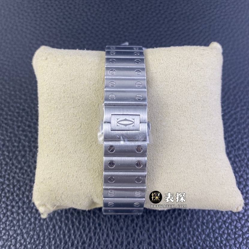 A8 factory Cartier Santos top-tier watch men's white dial diamond steel bracelet model pictures and prices braceletlive photos