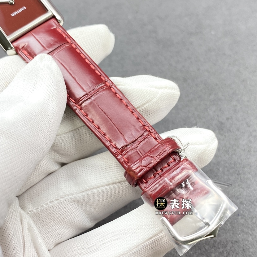 F1 factory Cartier tank watch ladies burgundy dial leather strap model pictures and prices clasplive photos
