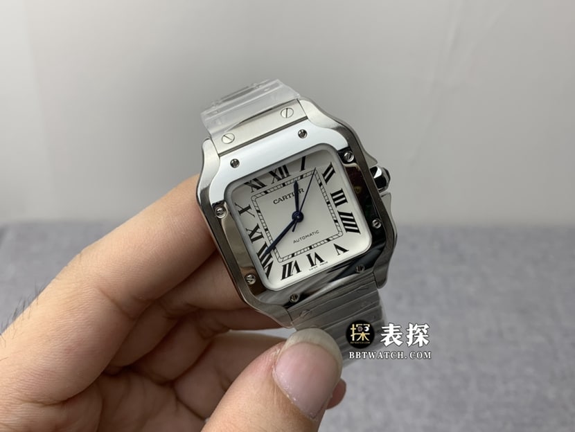 GF FactoryCartier Santos top-tier watch ladies silver white dialsteel bracelet model pictures and prices front live photo