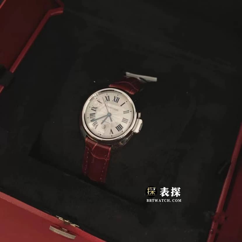 Cartier key top-tier 1:1high-quality watch ladies white dialleather strap model pictures and prices front live photo