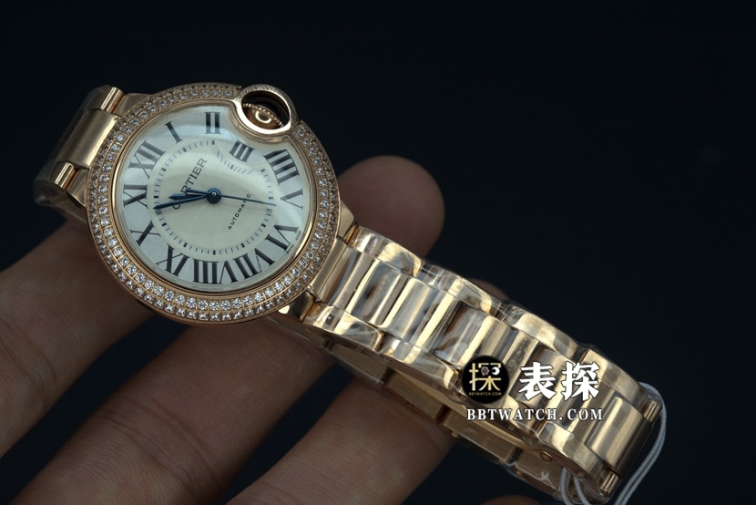 V6 factory Cartier blue balloon top-tier high-quality watch ladies white dial blue needle steel bracelet model pictures and prices overall live photos