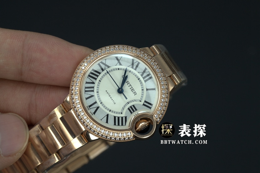 V6 factory Cartier blue balloon top-tier high-quality watch ladies white dial blue needle steel bracelet model pictures and prices front live photo