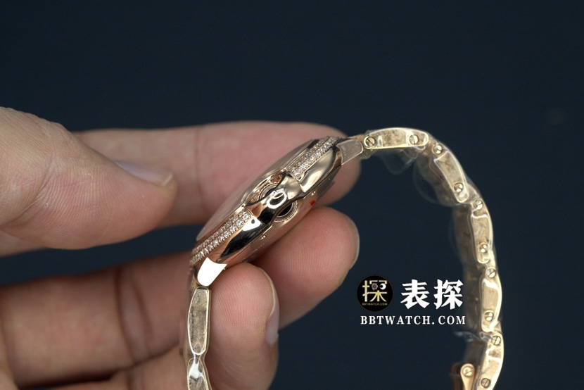 V6 factory Cartier blue balloon top-tier high-quality watch ladies white dial blue needle steel bracelet model pictures and prices side live photo
