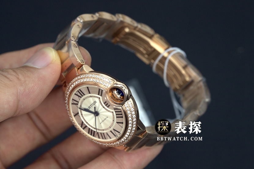V6 factory Cartier blue balloon top-tier high-quality watch ladies white dial blue needle steel bracelet model pictures and prices overall live photos