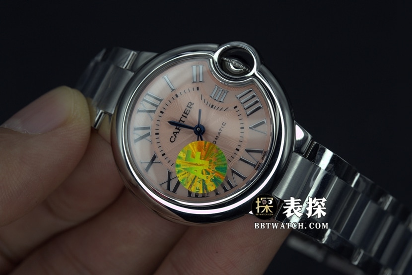 AF FactoryCartier blue balloon top-tier 1:1super watch ladies pink plate blue needle steel bracelet model pictures and prices front live photo