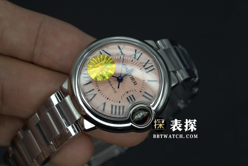 AF FactoryCartier blue balloon top-tier 1:1super watch ladies pink plate blue needle steel bracelet model pictures and prices front live photo