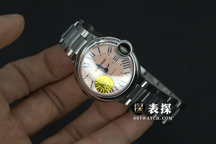 AF FactoryCartier blue balloon top-tier 1:1super watch ladies pink plate blue needle steel bracelet model pictures and prices front live photo