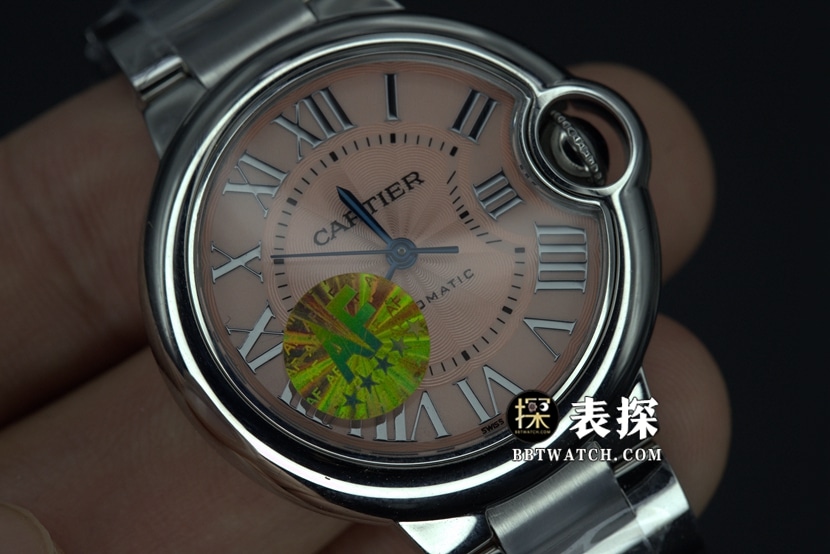 AF FactoryCartier blue balloon top-tier 1:1super watch ladies pink plate blue needle steel bracelet model pictures and prices front live photo