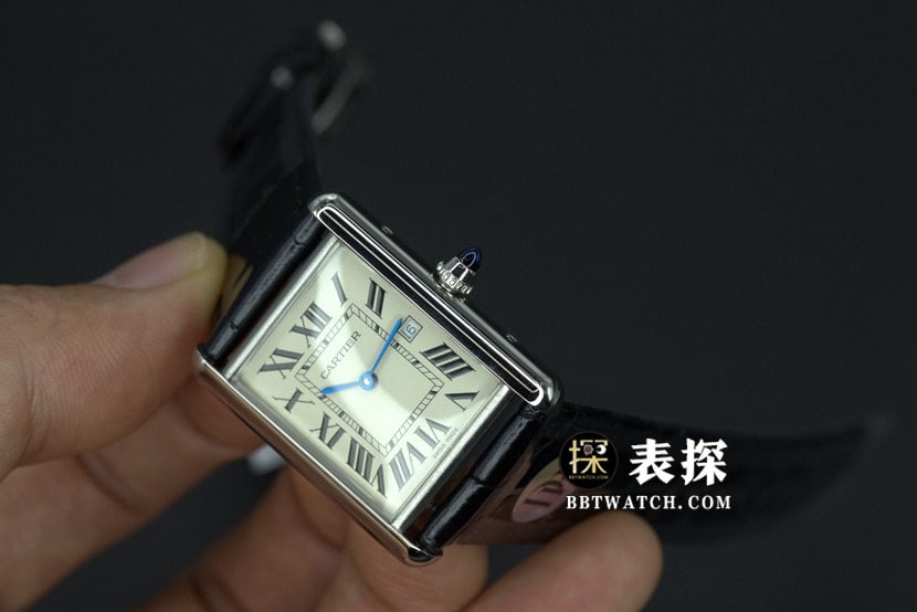 DR factory Cartier tank top-tier watch ladies white dial blue needle leather strap model pictures and prices overall live photos