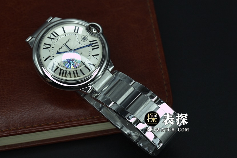 AF FactoryCartier blue balloon watch men's white dial blue needle steel bracelet model pictures and prices front live photo