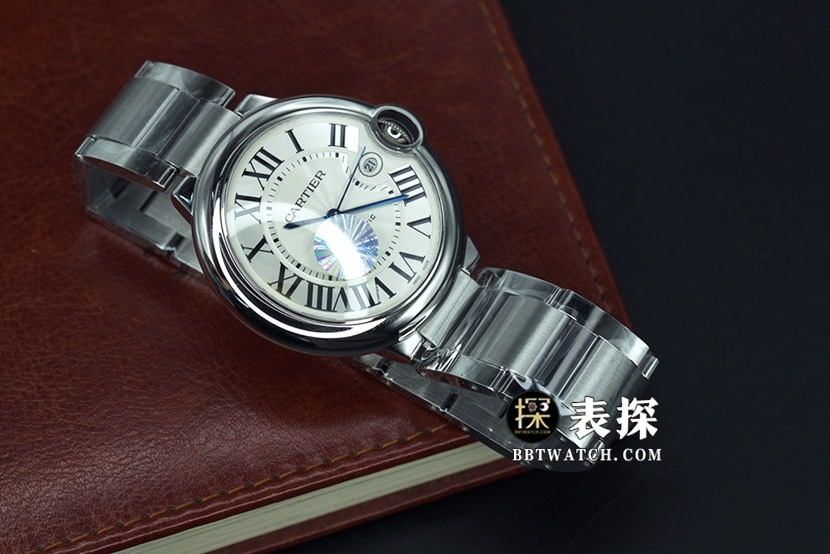 AF FactoryCartier blue balloon watch men's white dial blue needle steel bracelet model pictures and prices front live photo