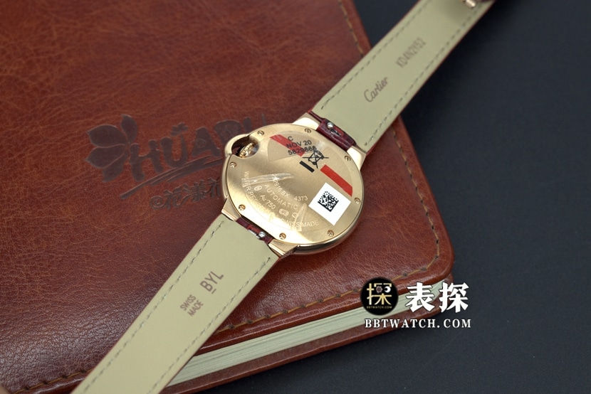 K3 factory Cartier blue balloon top-tier watch women's white blue needle leather strap model picture and price caseback live photo