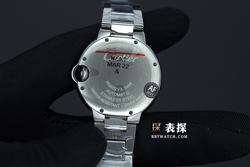 AF FactoryCartier blue balloon top-tier watch women's white dialsteel bracelet picture and price caseback live photo