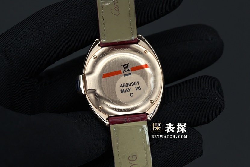 Cartier key watch ladies white dial blue needle leather strap model pictures and prices caseback live photo