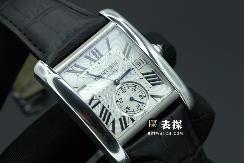 F5 factory Cartier tank watch men's Andy Lau same leather strap model pictures and prices front live photo