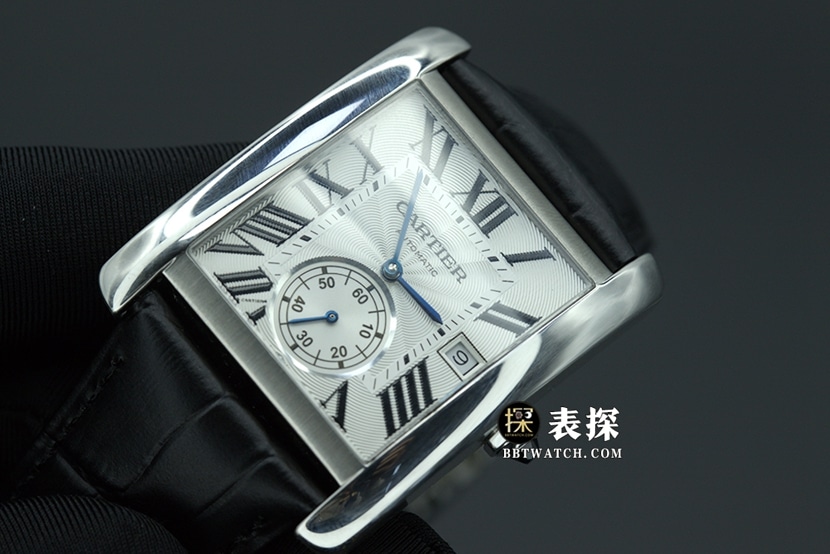 F5 factory Cartier tank watch men's Andy Lau same leather strap model pictures and prices front live photo