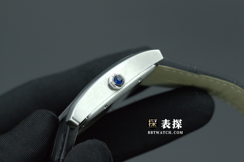 F5 factory Cartier tank watch men's Andy Lau same leather strap model pictures and prices side live photo