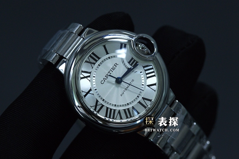 Cartier blue balloon watch women's 33mm white dial blue needle steel bracelet model pictures and prices front live photo