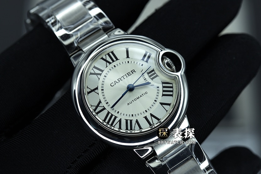 Cartier blue balloon watch women's 33mm white dial blue needle steel bracelet model pictures and prices front live photo