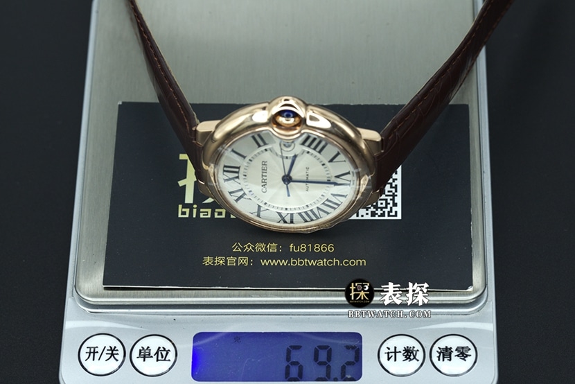 AF FactoryCartier Blue Balloon WGBB0030top-tier watch men's silver gray plate leather strap model pictures and price weight live photos