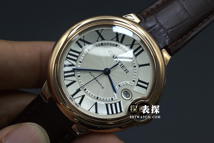 AF FactoryCartier Blue Balloon WGBB0030top-tier watch men's silver gray plate leather strap model pictures and prices front live photo