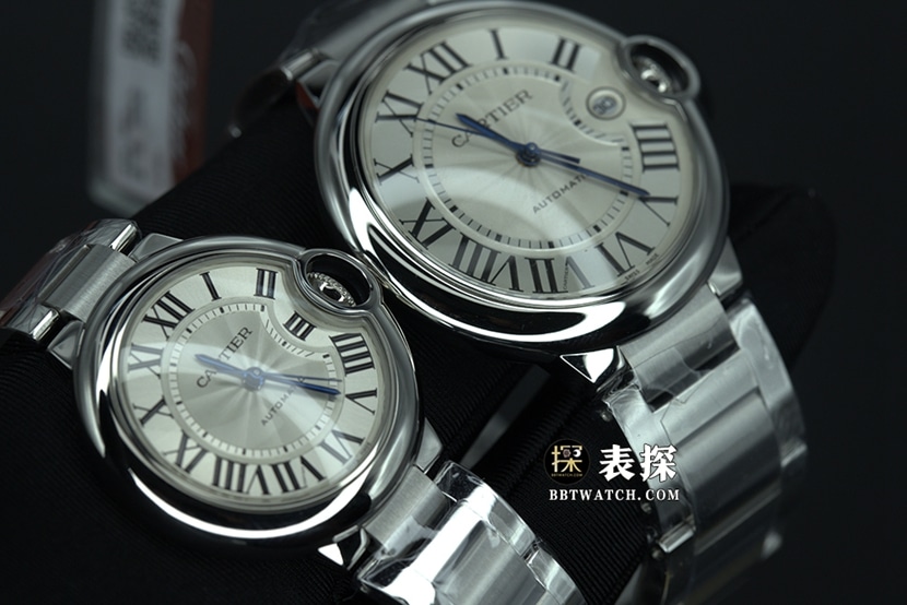 K3 factory Cartier blue balloon top-tier watch couple silver white dialsteel bracelet model picture and price front live photo