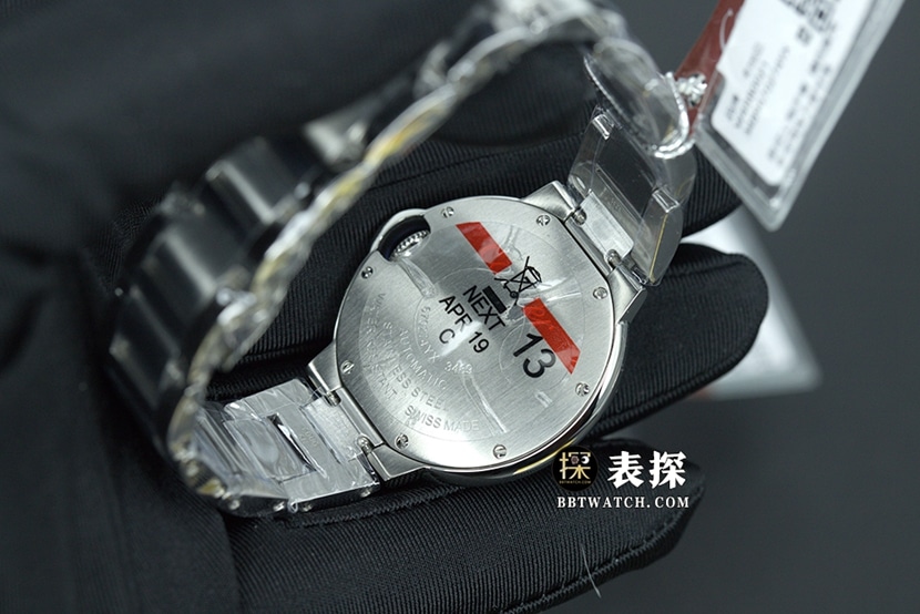 K3 factory Cartier blue balloon top-tier watch ladies silver white dialsteel bracelet model pictures and prices caseback live photo